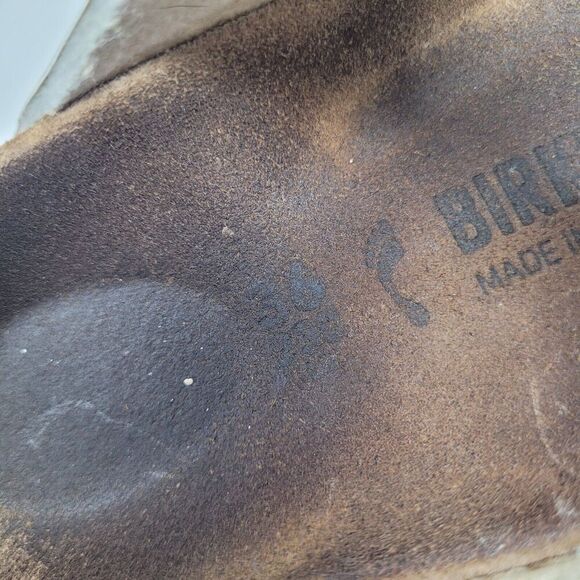 Birkenstock Sandals Womens EU36 US5 Gizeh White Birko-Flor Patent Slides - Picture 8 of 12